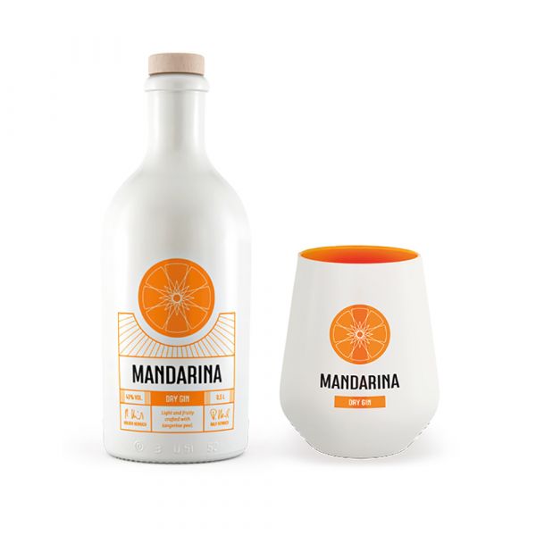 Mandarina Dry Gin & Glas Set