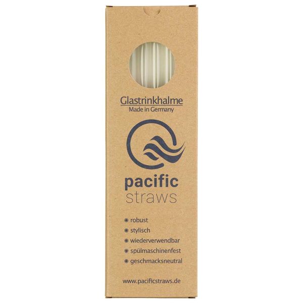 pacific straws Glastrinkhalme lang (21,5cm) 6 Stück #1