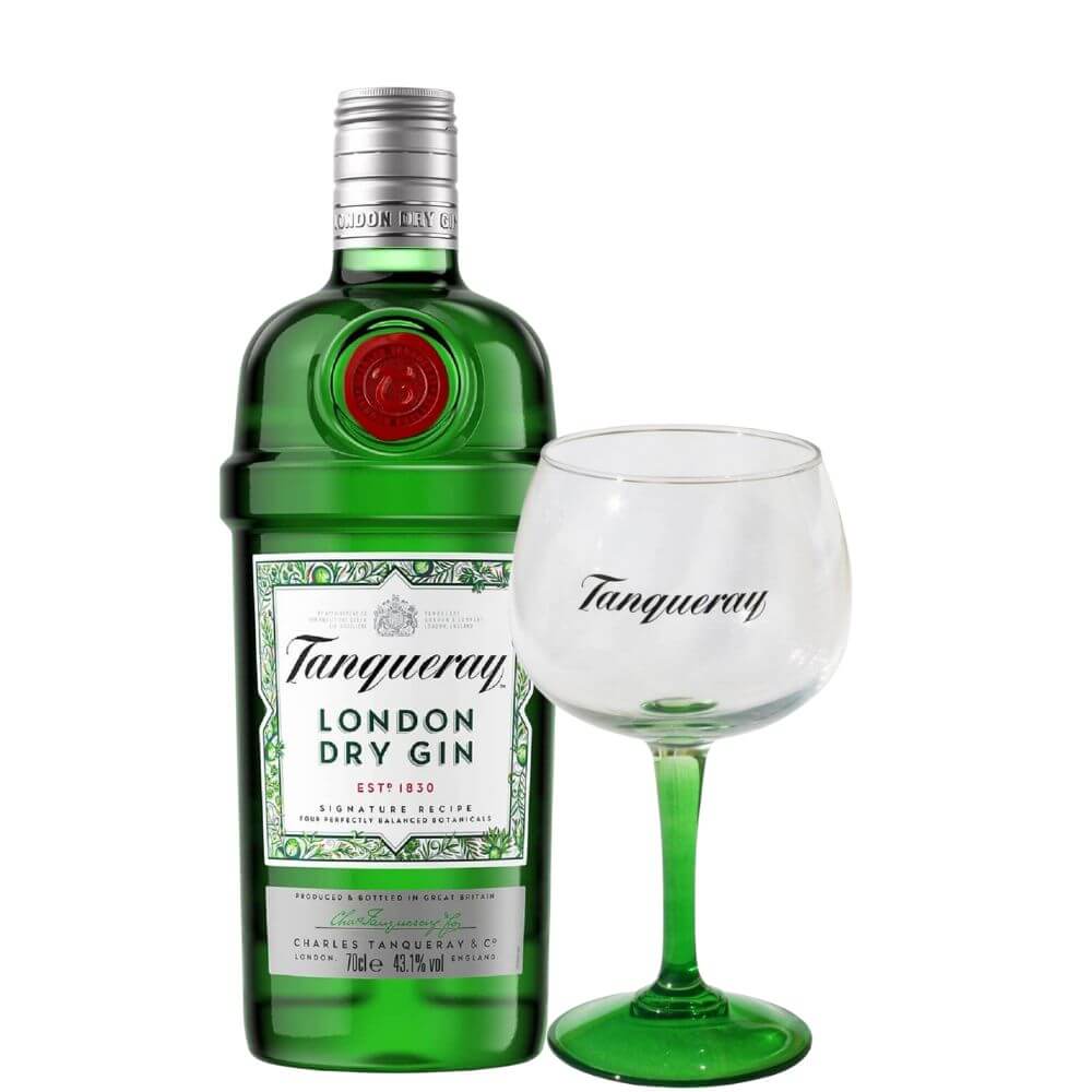Tanqueray Gin 0,7l mit Glas online kaufen | Wacholder Express