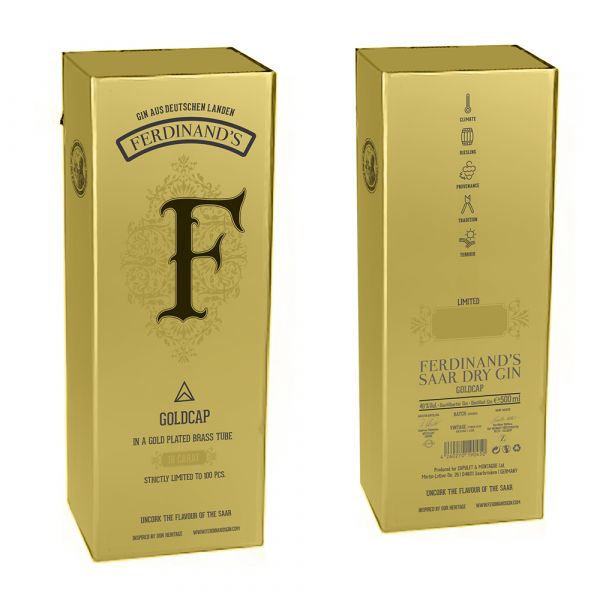 Ferdinand's Saar Dry Gin Goldcap 2018 Echtgold